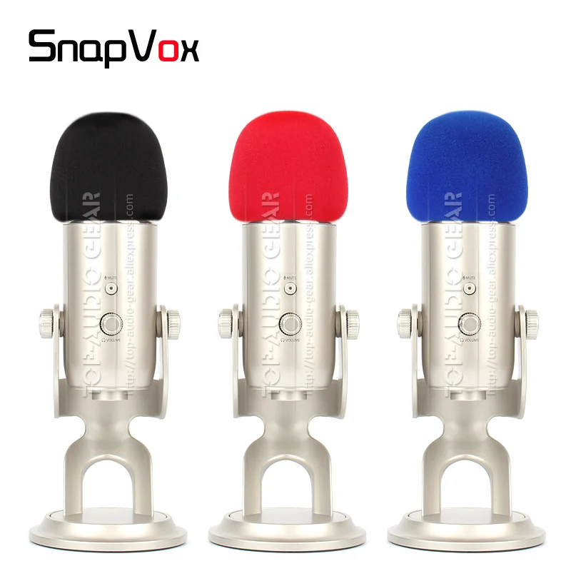 

Windshield Microphone Sponge Mic Cover Windproof Foam For Blue Yeti Pro Mike Windscreen Pop Filter Microfone Screen Shield