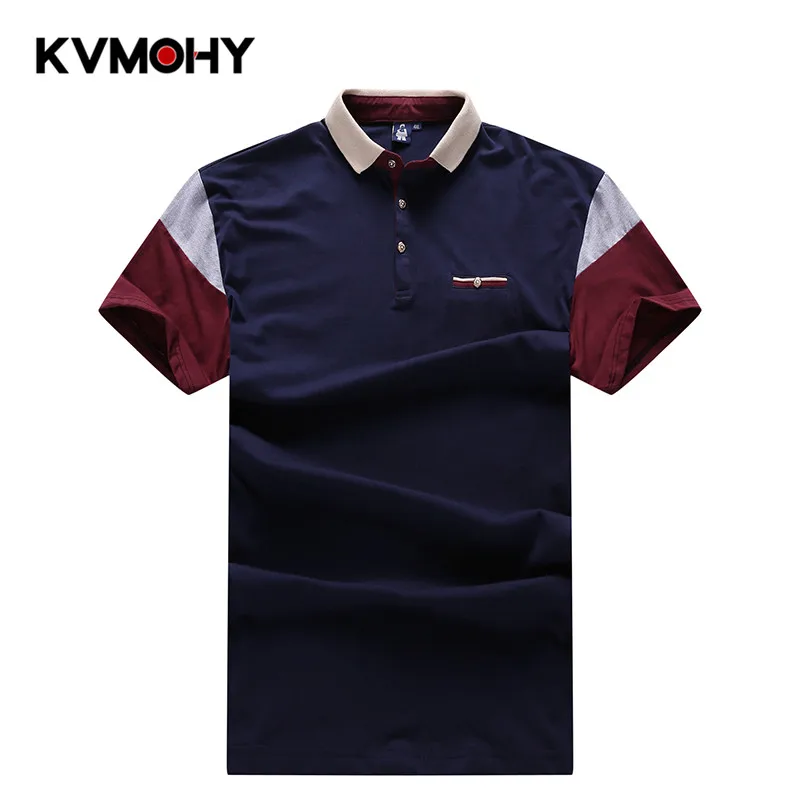 

Mens Polo Shirt Fashion Brand Polos Shirts Men Short Sleeve Polo Shirt Plus Size Black Red Stitching Plump Guy Tops Tees 7XL
