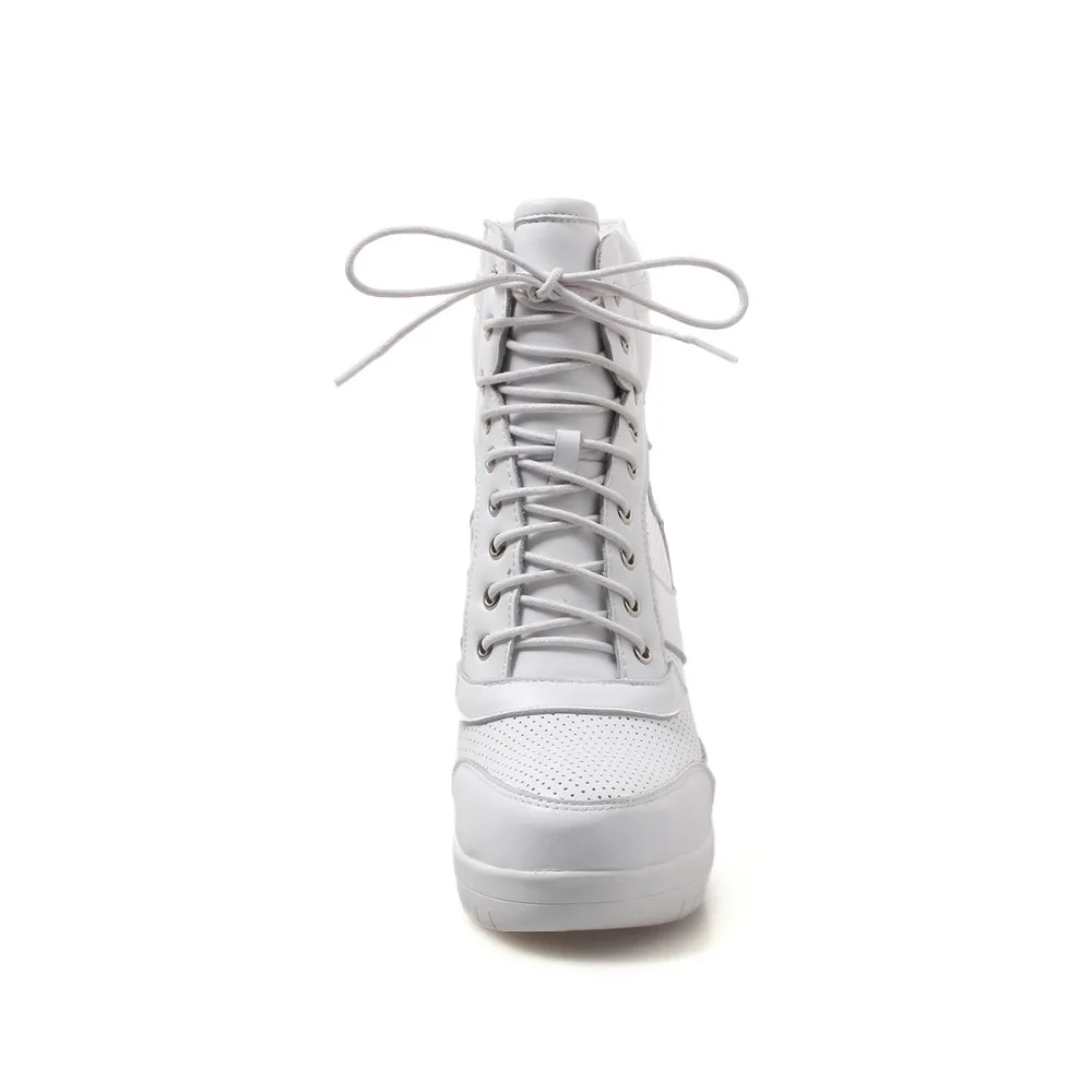 2018 Talons White Furtado Cuir Taille Automne Augmenté En Chaussures forme Compensées Printemps Sport black Blanc 10 Cm 32 De Mode Arden Véritable Ont Plate On0PXk8w