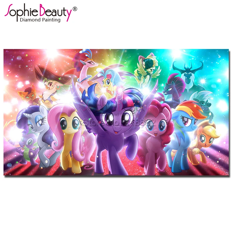 

Sophie Beauty Diy Diamond Painting Diamond Embroidery Cartoon Little Pony Dimond Mosaic Cross Stitch Kid's Gift Needlework C638