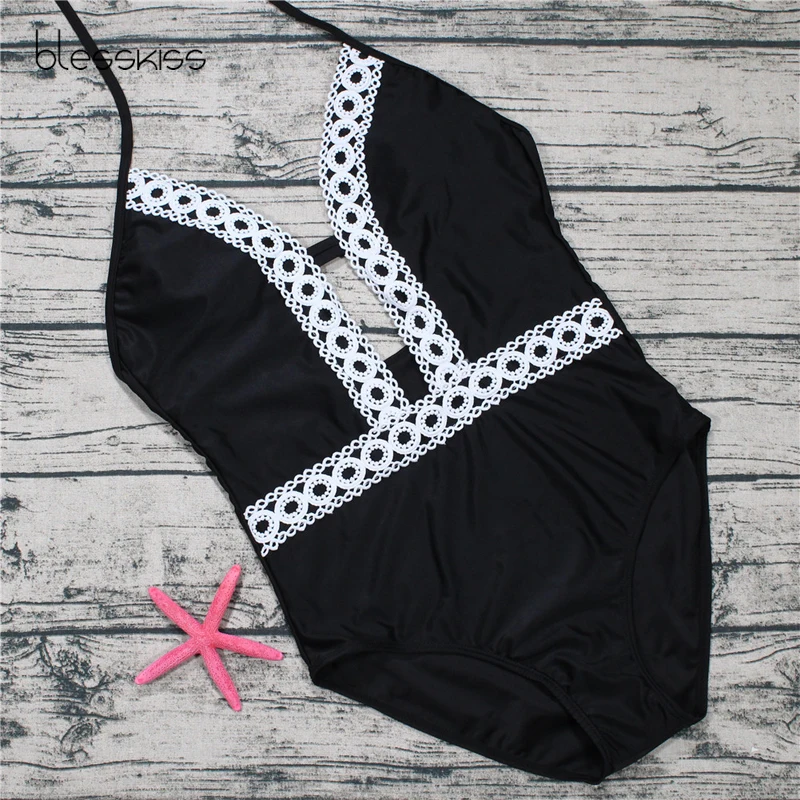 1 шт. женский слитный купальник с вязаным крючком и шнуровкой|bodysuit swim|swimwear