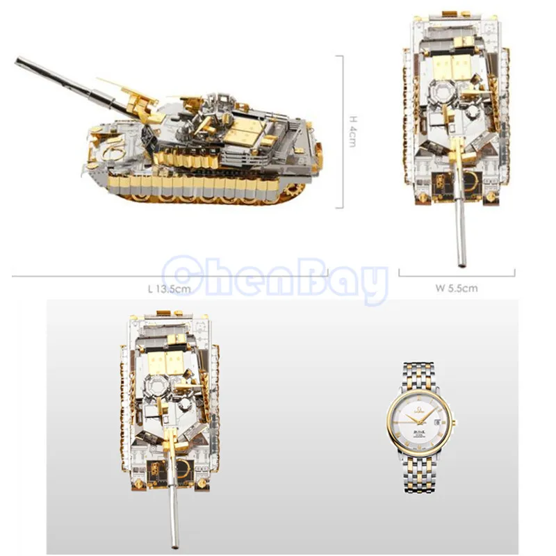 Piececool M1A2 Танк 3D металлическая головоломка DIY Сборка пазлы модели родитель ребенок
