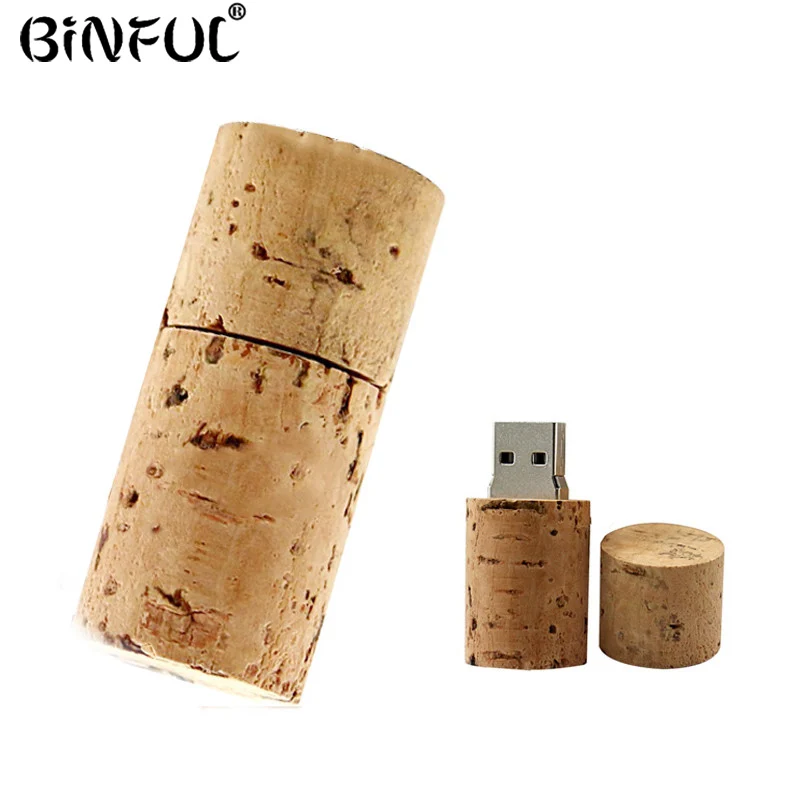 Лучший Мягкая сумка с деревянными бусинами из пробки USB flash drive древесины бутылки plug флешки 8 GB 16 GB 32 ГБ флэш память флешки u диск подарки