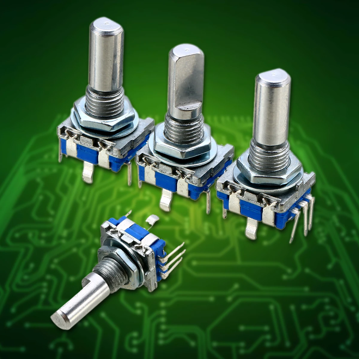 3pcs Rotary Encoder With Push Button 6mm Shaft Diameter 20 Position 360 Degree Electrical Encoder Push Switches 5 Pin Mayitr