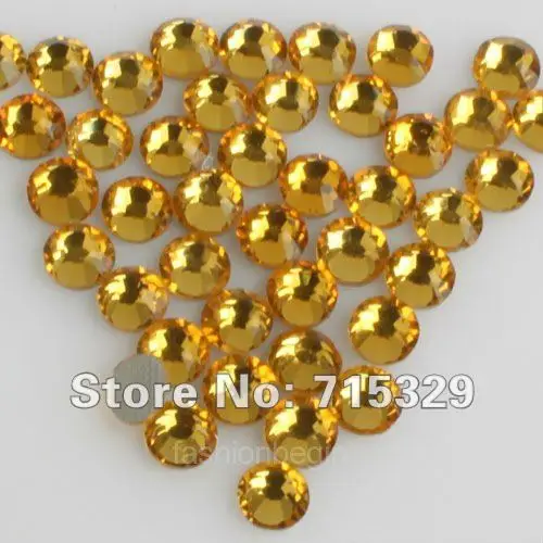 

all size gold yellow DMC HotFix FlatBack Rhinestones crystal hot fix stone Iron On Rhinestones Strass For Transfer Designs