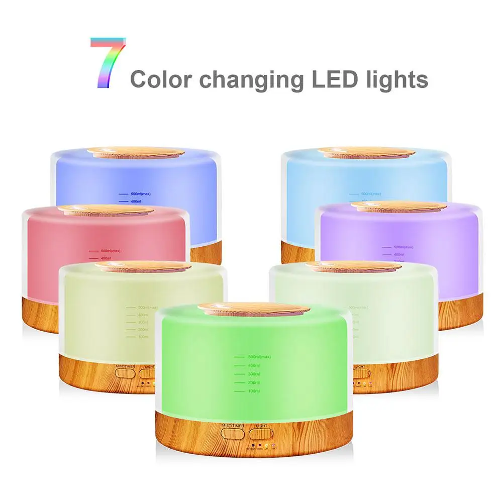 

Adoolla 700ML Wood Grain Ultrasonic Air Humidifier with Remote Control Essential Oil Diffuser Aromatherapy Mist Maker