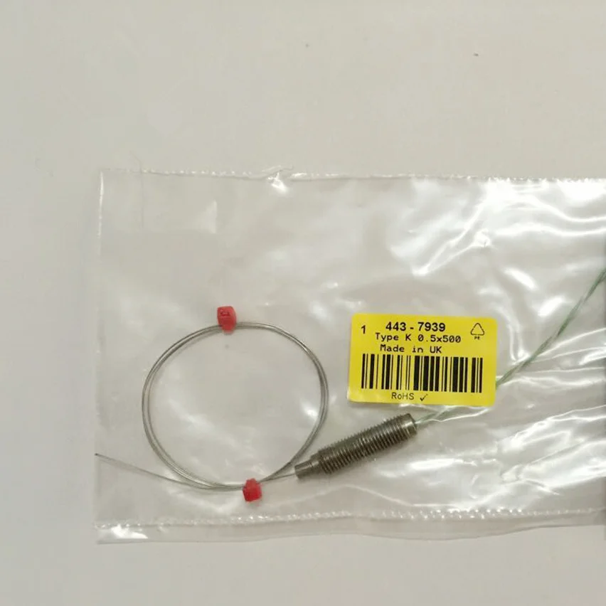 

Fast Free Ship FOR UK Original glowing filament thermocouple K Type 443-7939 0.5*500 High temperature armored thermocouple