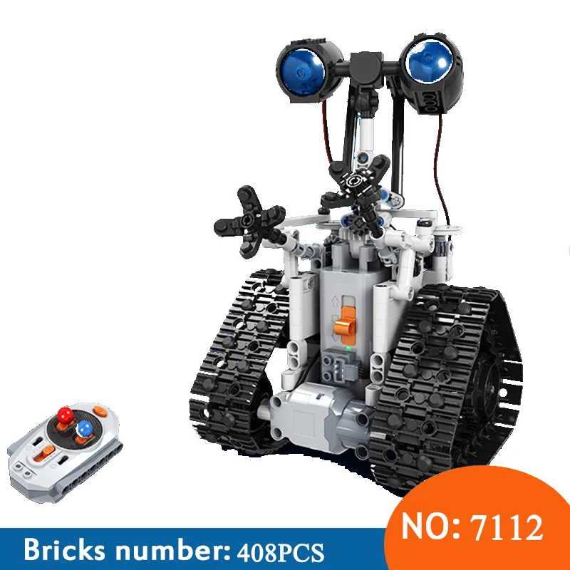 Comprar Ganador 7112 Technic City Control remoto RC Bulldozer diseño eléctrico bloques de construcción ingeniería 408 Uds juguetes para niños