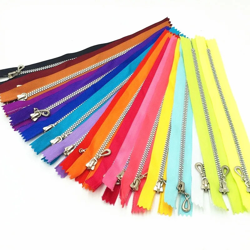 

20pcs/lot 3# 20CM Resin glisten Zippers For DIY Sewing Trousers Handmade Wallet 18 Colors Available