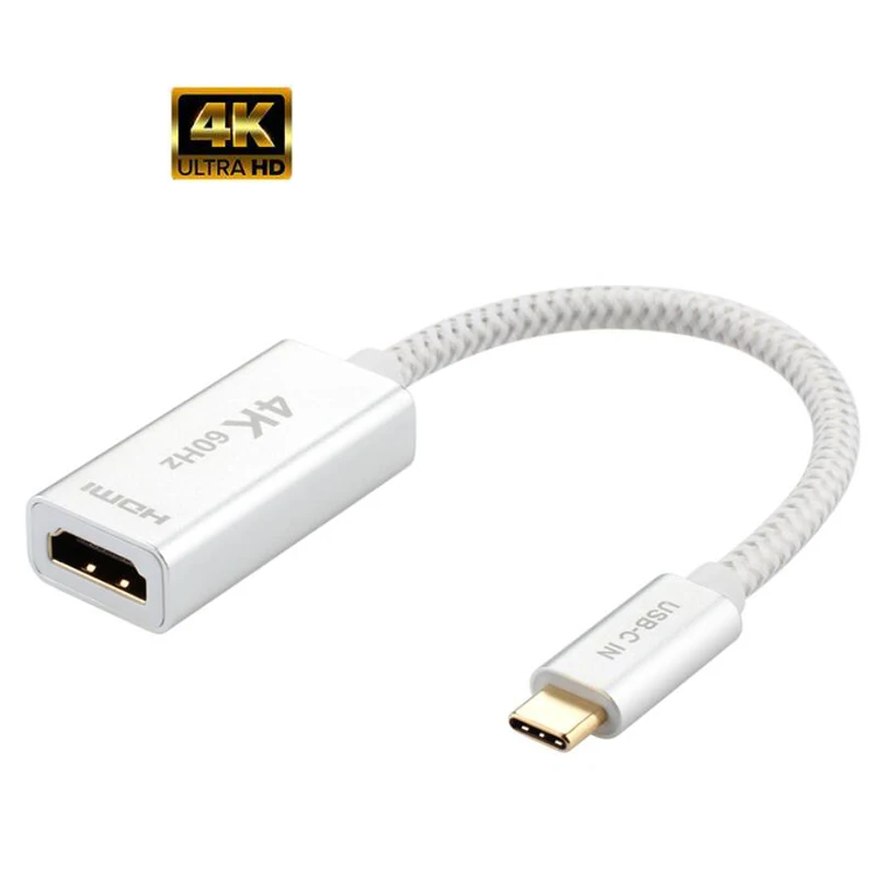 

USB C 3.1 to HDMI Adapter Support 4K@60Hz resolution, USB Type-C to HDMI Adapter cable