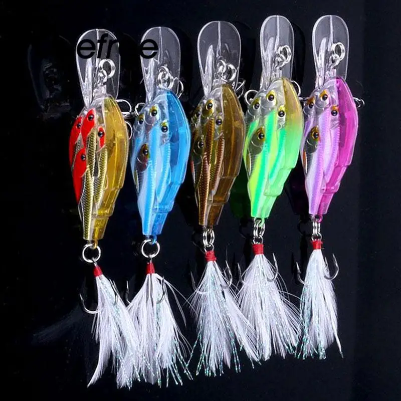 Bass Lure Hook Feather Fishing Artificial