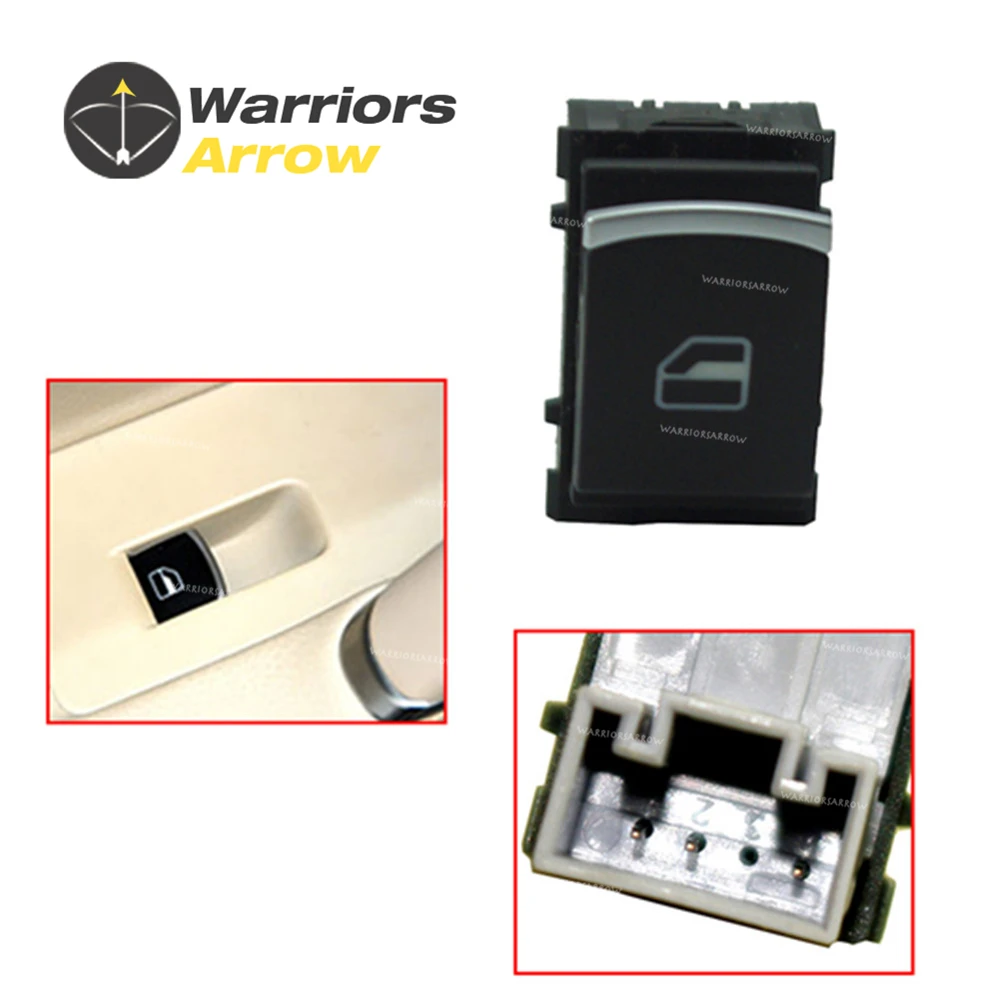 

5ND959855 For Volkswagen VW Golf MK5 Passat 3C B6 2004-2016 Chrome Electric Passenger Window Switch Lifter