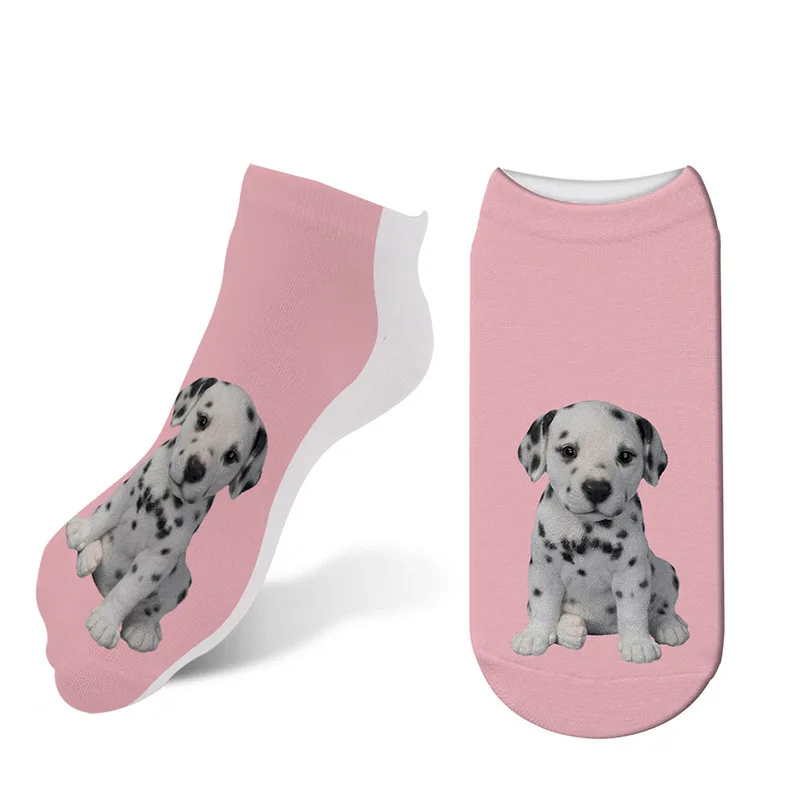 Новинка Горячая хлопковая печать Harajuku низкие носки женские забавное носки с животными для мужчин носки женские 3D печатные короткие 7S-ZWS26