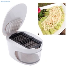 3 en 1 Plástico Prensa de Ajo Presser Crusher Slicer Dicing Rebanar Rallador y de Almacenamiento de Frutas Vegetales de la Cocina Herramientas de Cocina