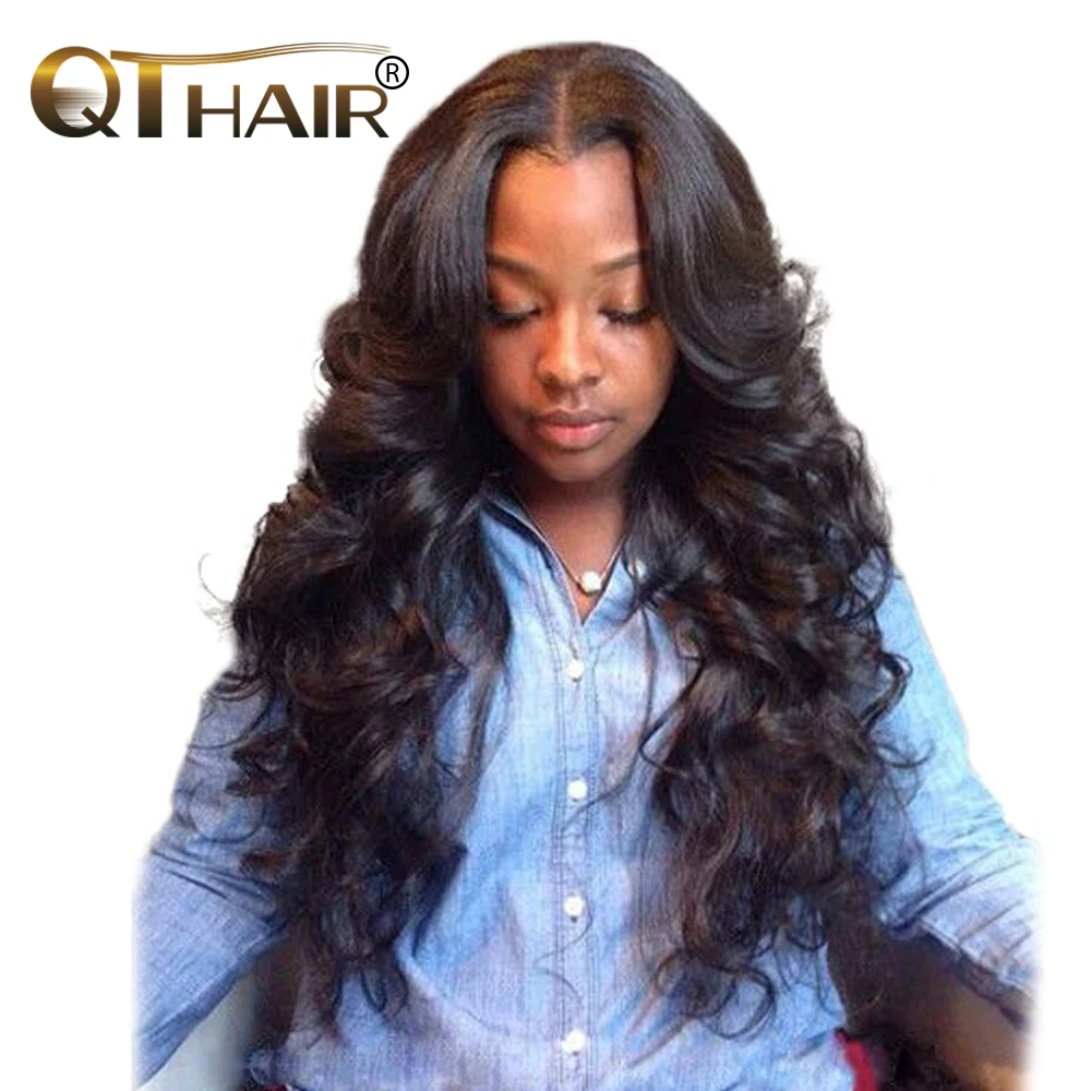 Brazilian Body Wave Bundles 100% Human Hair Bundles Non Remy Hair Weave Hair Extensions Can Buy 3 or 4 Pieces Fast Ship QThair brazilian-body-wave-hair-bundles