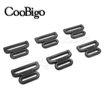 

100pcs 1" to 1-1/2"D Ring Slider Looploc Reducing Dual Loops Transition Plastic Hardware Buckle Backpack Strap Webbing Bag Parts