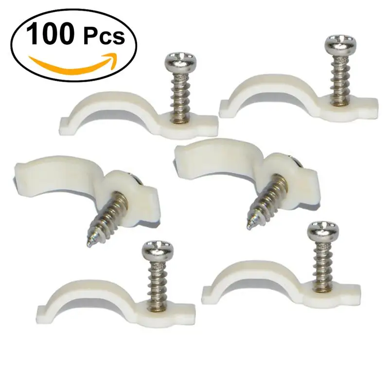 

100 Pcs Bar Light Mounting Brackets Attachment Clip One-Side Fixing Clips For 10mm LED Strip Light Home Decoration