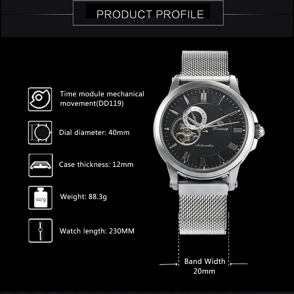FORSINING أعلى العلامة التجارية الفاخرة الميكانيكية ووتش الرجال توربيون صغيرة الفرعية بطلب عرض المغناطيس حزام 2019 جديد أزياء ساعة اليد السيارات FORSINING أعلى العلامة التجارية الفاخرة الميكانيكية ووتش الرجال توربيون صغيرة الفرعية بطلب عرض المغناطيس حزام 2019 جديد أزياء ساعة اليد السيارات