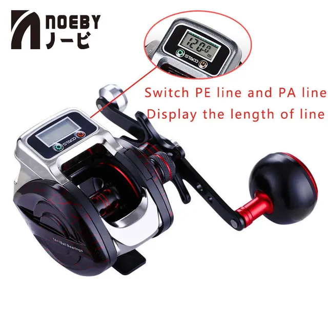 Cheap Digital LED Display Fishing Reel Lure Bait Casting 14+1BB 6.3:1 Ratio Metal Handle Baitcasting Reel 999m Fishing Line Control Cheap Digital LED Display Fishing Reel Lure Bait Casting 14+1BB 6.3:1 Ratio Metal Handle Baitcasting Reel 999m Fishing Line Control