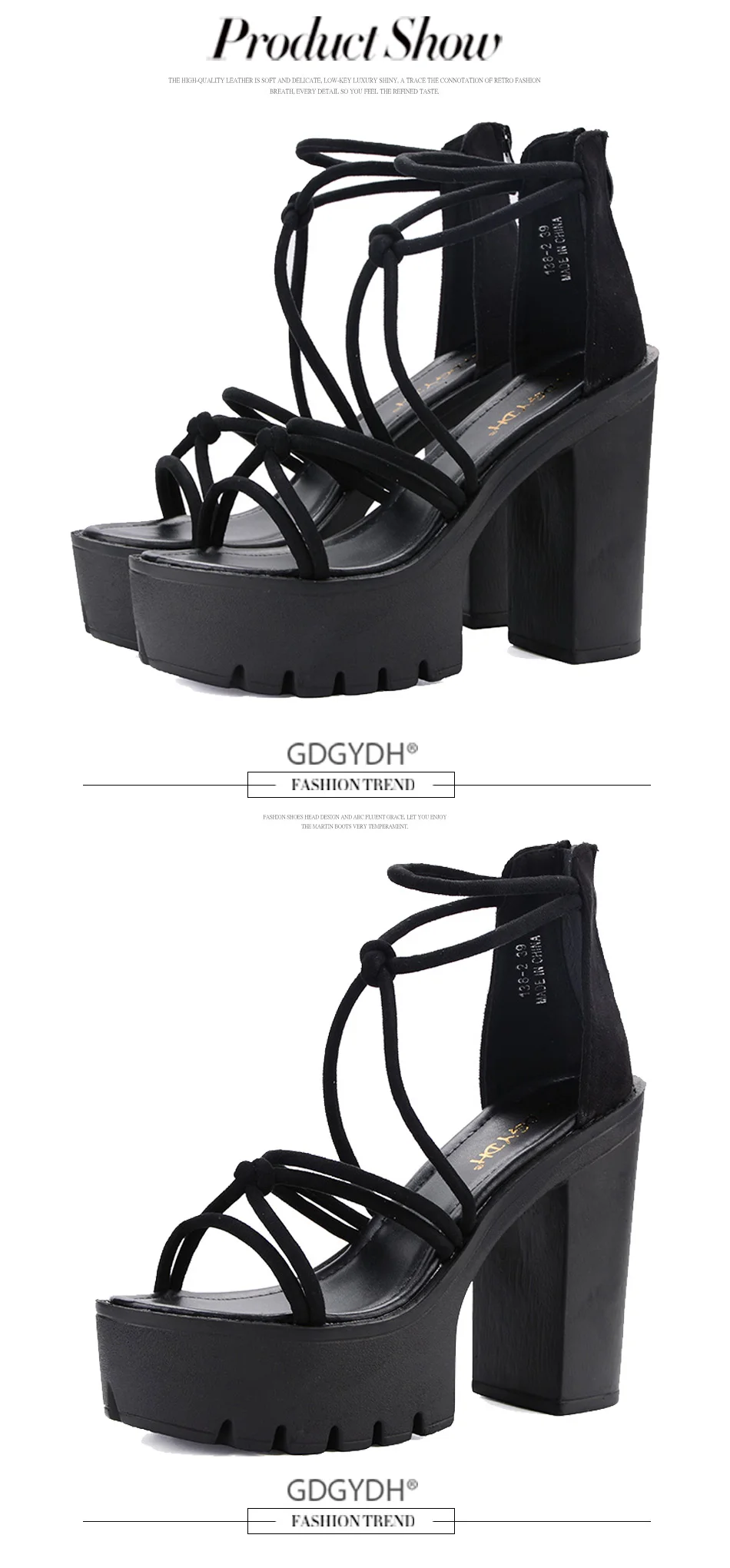 Gdgydh/Новинка; летние женские босоножки в римском стиле на платформе; обувь на очень высоком каблуке в полоску; фирменный дизайн; женские сандалии-гладиаторы из флока
