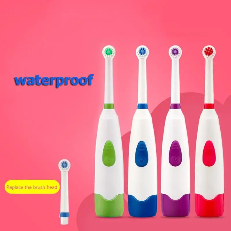 

1pcs Electric Toothbrush Automatic Rotary Ultrasonic Toothbrush IPX7 Waterproof Oral Cleaning Tooth Brush with 2 Brush Heads