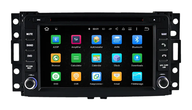 Cheap Android 7.1 Car Multimedia Player for  Hummer H3 2006-2009 with GPS Navigation DVD USB AUX SD WiFi 3G 4Core 1024*600 2