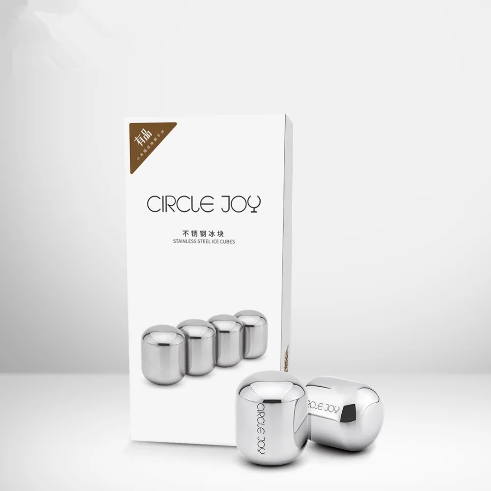 Оригинальный кубик льда Circle Joy из нержавеющей стали 304 моющаяся льдогенератор для