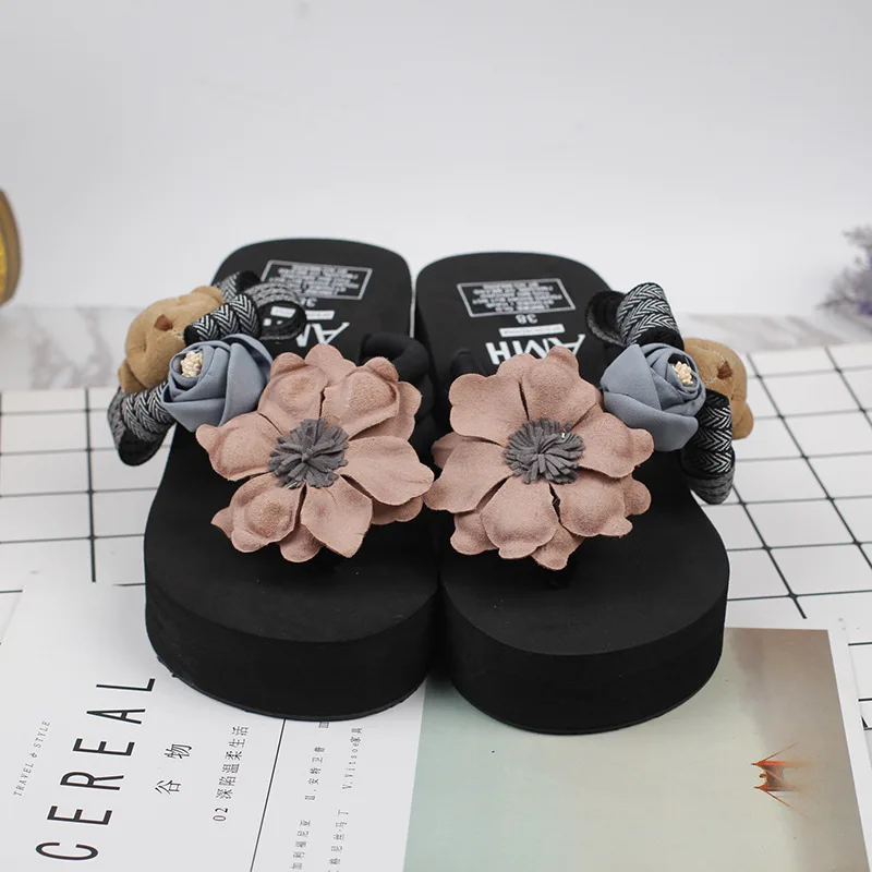 Female Summer Fashion Korean Most Comfortable Womens Slippers Flip Flops Shoes Discount Online 6cm59