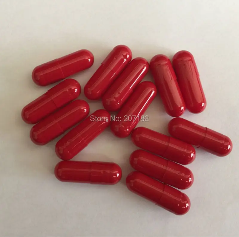 (10 000pcs/pack) caps and bodies joined 00# red/red empty capsule gelatin medicine |