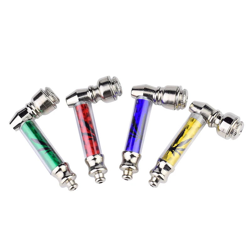 

Detachable Metal Pipes Green / Red / Blue / Yellow Four Colors Smoking Pipe Mini Hookah Pipe - Color Random
