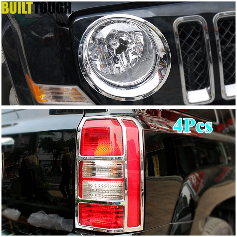 Fit For Jeep Patriot 2011 2016 Chrome Front Rear Headlight Tail Light