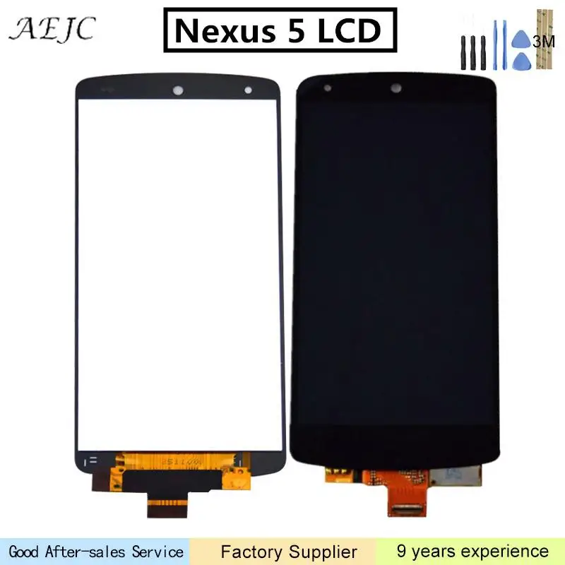 

For LG Google Nexus 5 Display D820 D821 LCD Display Touch Screen Digitizer Assembly for LG Nexus 5 Screen 4.95" with 3M Sticker