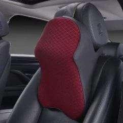 1 шт. Автомобильный Стайлинг 3D автомобильный подголовник дышащий лед шелк шеи поддержка подушки памяти пены подушка для авто сиденья аксессуары - Название цвета: Красный