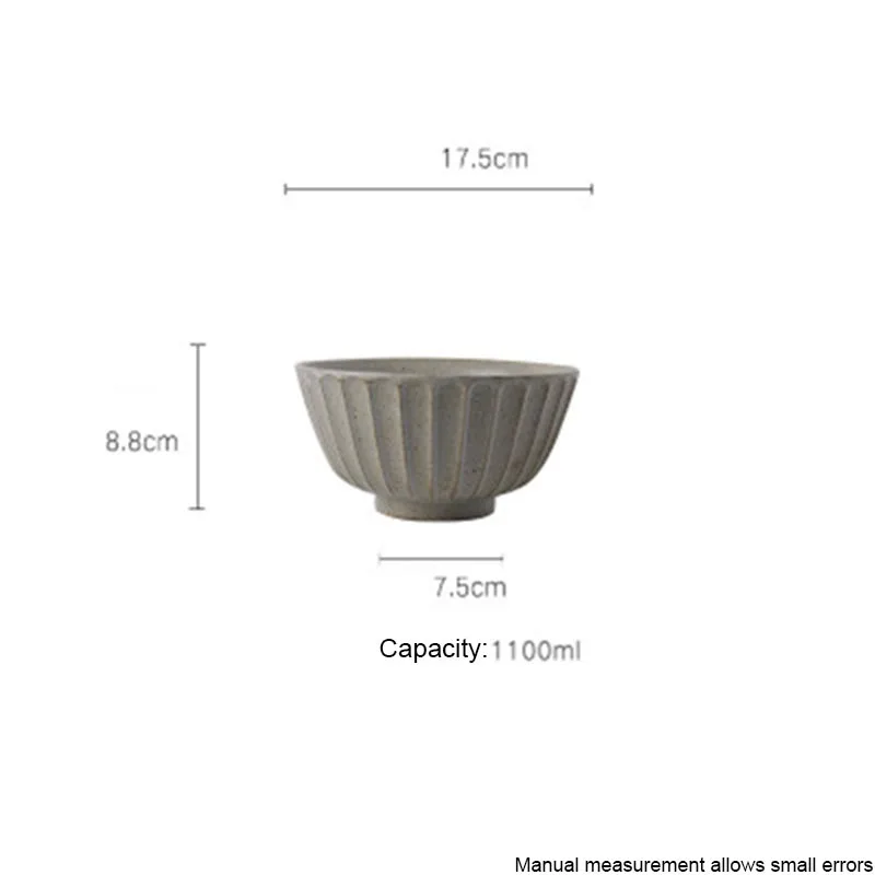 5 дюймов японская грубая керамическая чаша креативная винтажная керамическая чаша особенности ресторанная посуда миска для салата пиалы для лапши рамен - Цвет: 7 inches