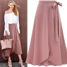 Новая юбка с разрезом, юбка больших размеров, женские асимметричные юбки, Офисная Женская одежда, юбки с высокой талией, юбка M-6XL