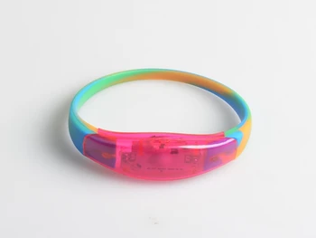 

800pcs/lot Newest Blue camo Style Vibrate & Button & Voice Control Silicone LED flash Bracelet Glow Flashing Bracelets 8 colors