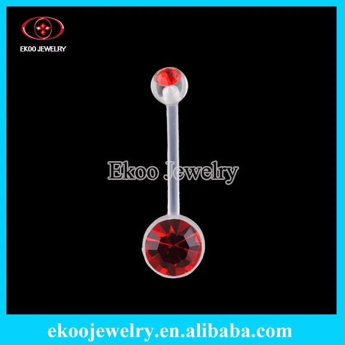 L14022808Acrylic Belly Bar
