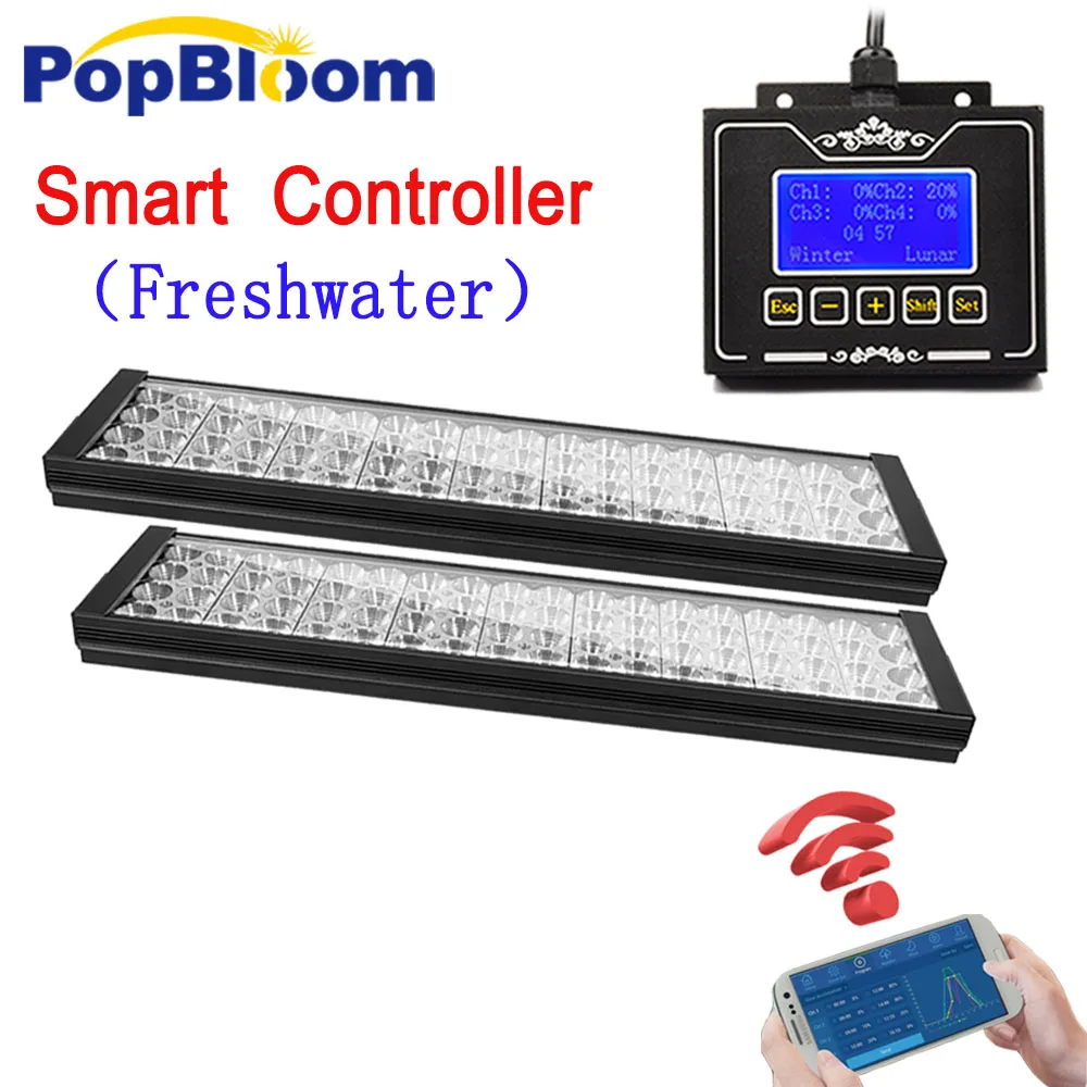

2PCS DSunY freshwater led light aquarium lamp for aquarium acuario marino full spectrum dimmable with WIFI controller FF4BP2