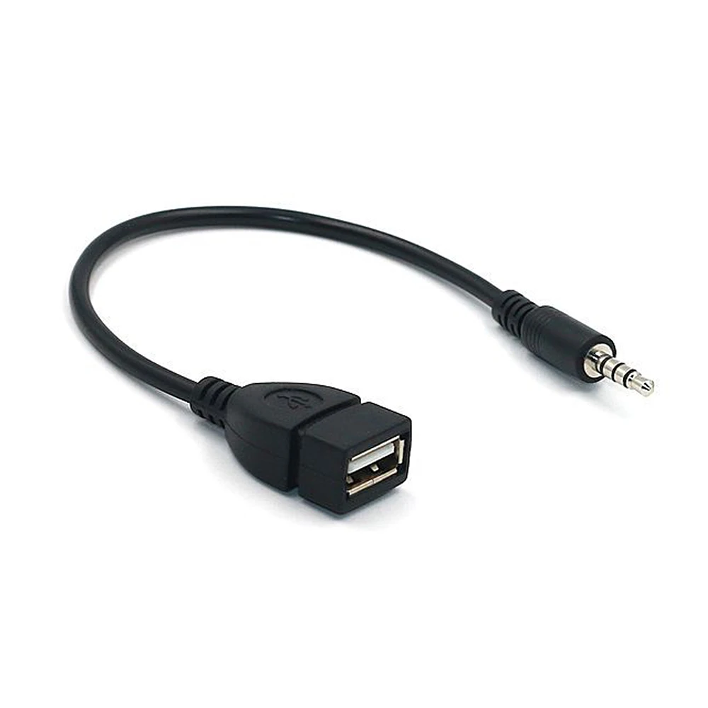 Аудио AUX разъем 3 5 мм на гнездо USB тип A адаптер для MP3 преобразователя кабель