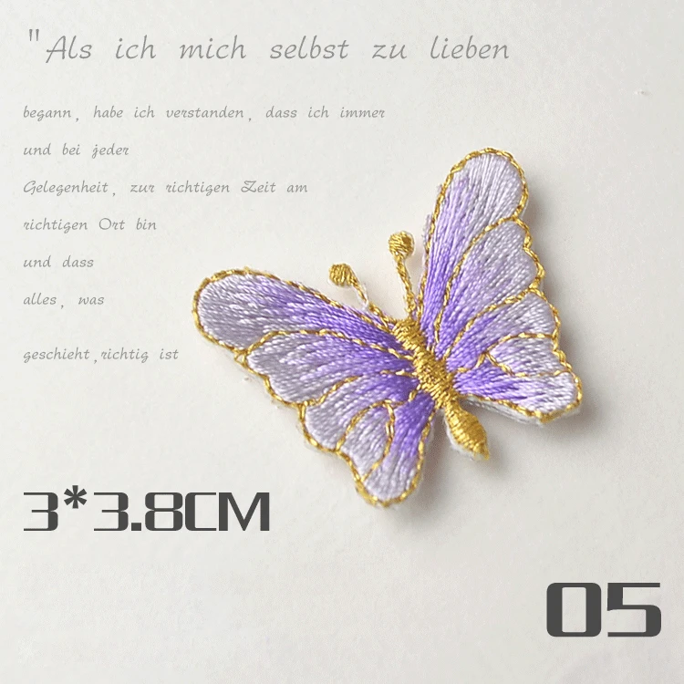 5 шт./лот бабочка деликатный узор патчи для одежды клеящиеся утюгом украшения