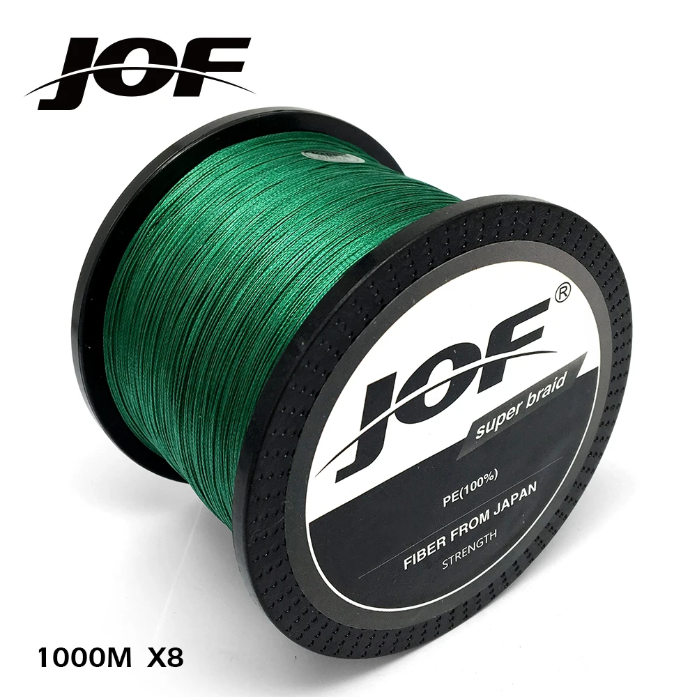JOF مضفر خيط صنارة الصيد البحر المالحة الصيد 8 السواحل الأخضر 100 متر 150 متر 300 متر 500 متر 1000 متر 100% PE