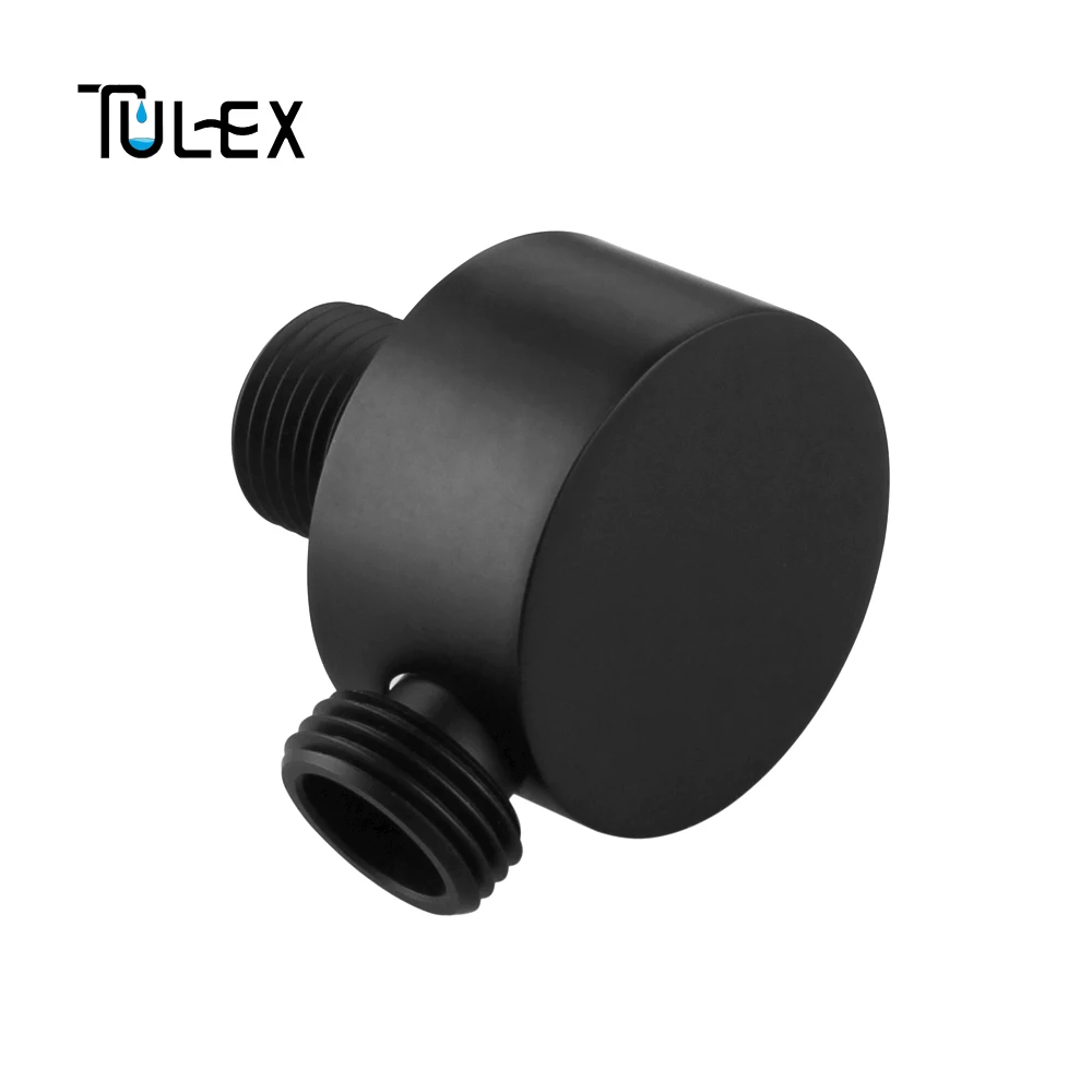 Billige TULEX Dusche Kopf Stecker Dusche Zubehör Runde Bad B Wand Montiert Stecker Messing Körper Halterung für Bad