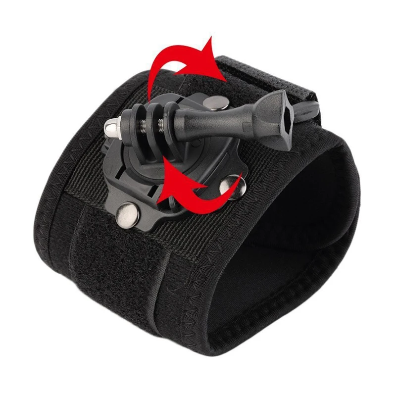 

360 Degree Rotating Wrist Hand Strap Band ArmTripod Mount Adapter Holder With Screw For Gopro Hero7 6 5 4 3 Camera Accessories