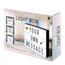 2018 DIY Cinematic Light Box Lightbox A4 A6 Letters Numbers Acrylic LED Lamp AA Figurines Home Bar Hotel Coffee Desk Night Light