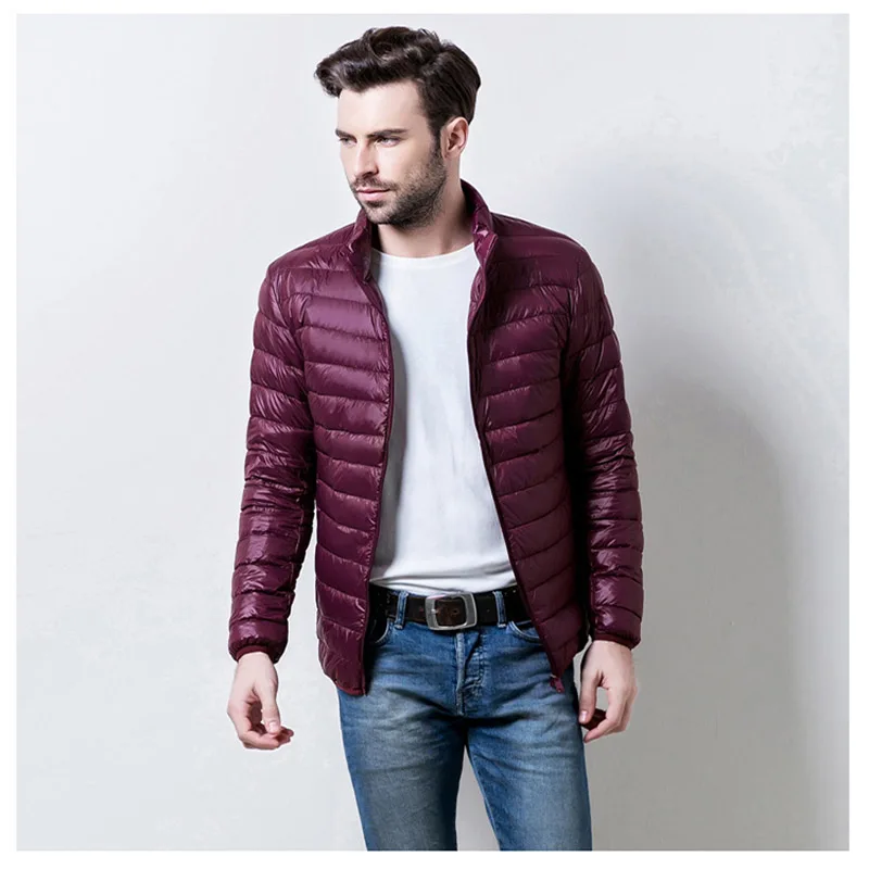 Outdoor 50% White Duck Down jacket Winter Men's new thin collar down jacket 014