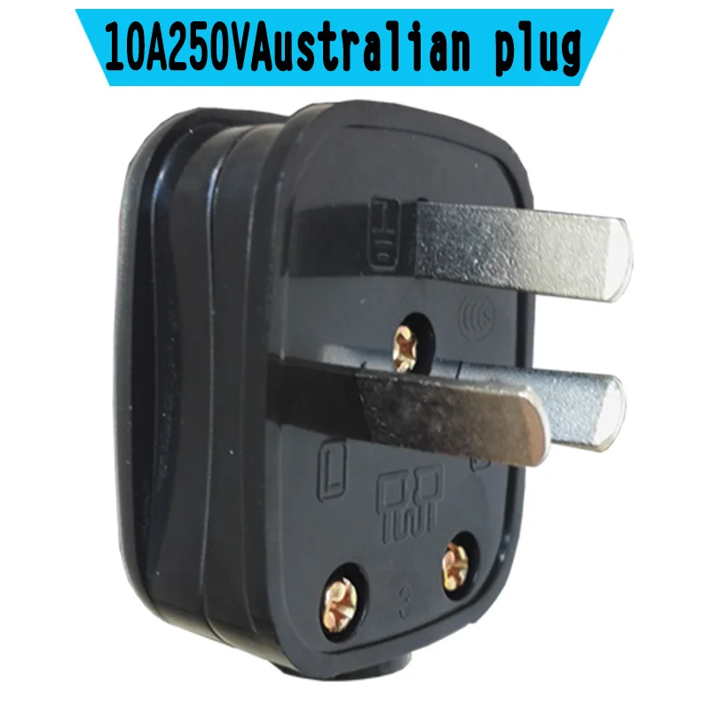 Au Australian 3 Pins Electrical Power Male Plug W Wire