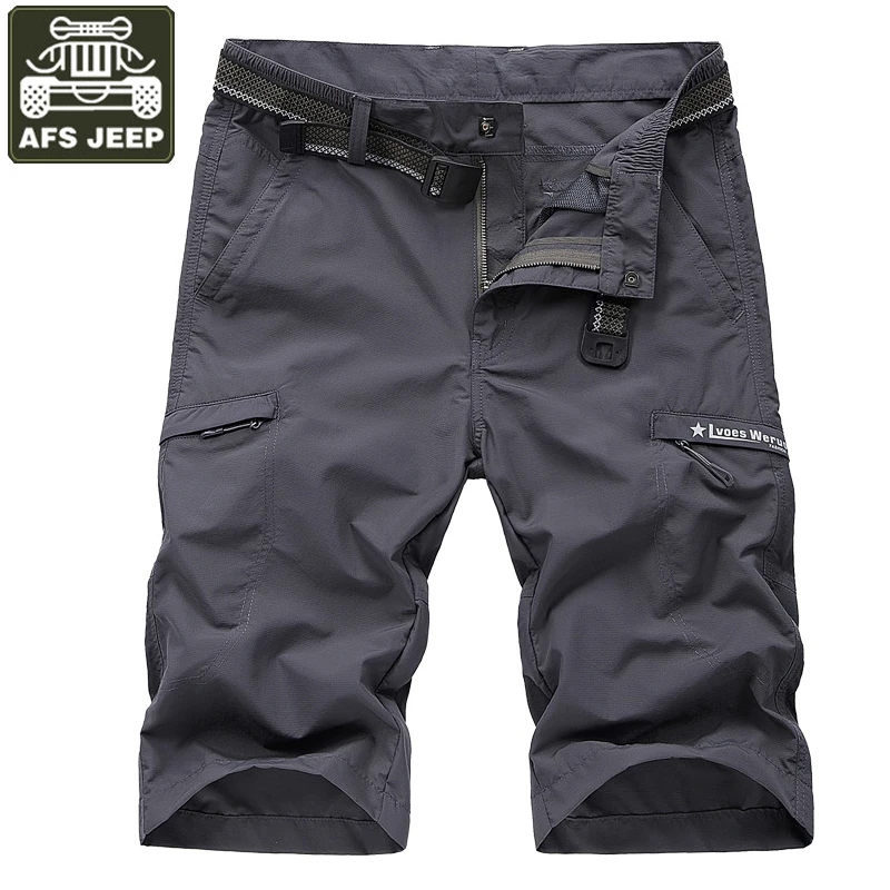 

AFS JEEP Brand Shorts Men Military Casual Short Homme Quick Dry Thin Bermudas Masculina Beach Shorts Plus Size L-4XL Men Short