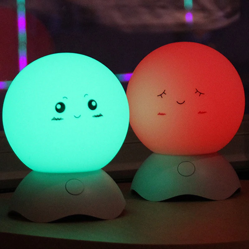 Chargeable Battery colorful Bear Silicone LED Night Light Touch Sensor