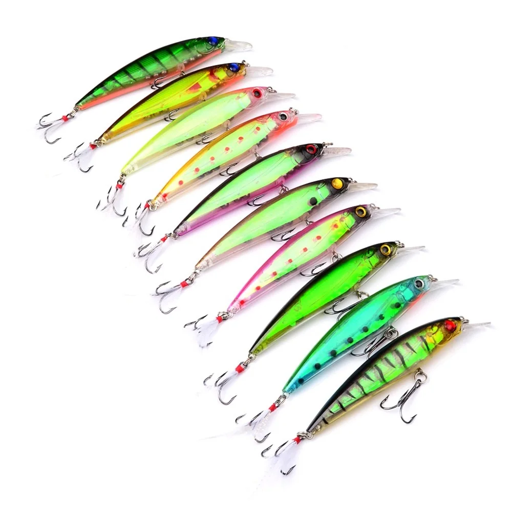 1pcs 11cm 13.5g Fishing Lures 3D Eyes Floating Laser Minnow Hard Aritificial Wobblers Crankbait Plastic fish Baits Pesca Isca