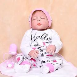 23 "полный корпус силиконовый reborn baby girl куклы для ребенка подарок мягкий модный ребенок reborn com corpo de силиконовый menina boneca младенец